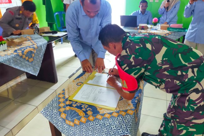 Sertu Heru Karmanto Hadiri Penetapan Calon Kades dan Pengundian Nomor Urut 