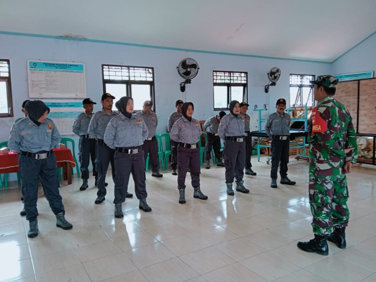 Latihan Satlinmas Bersama Koramil 03 Wanadadi