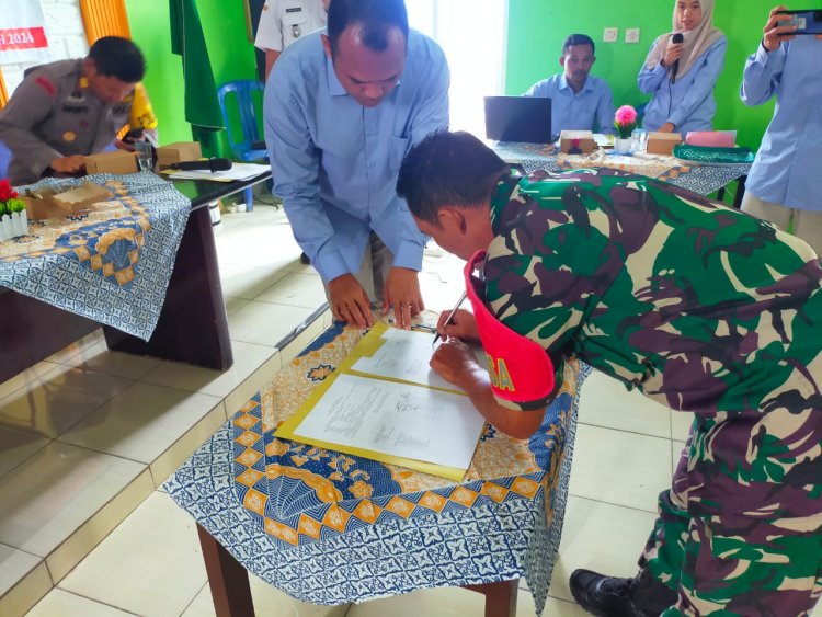 Sertu Heru Karmanto Hadiri Penetapan Calon Kades dan Pengundian Nomor Urut 