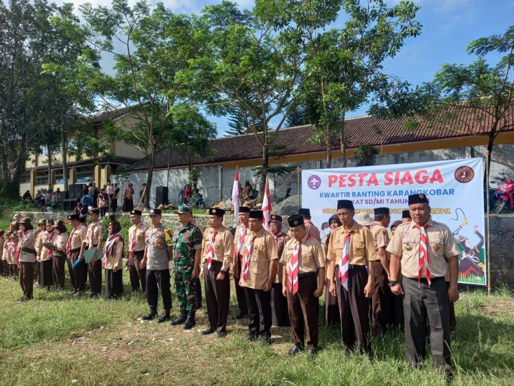 Mewakili Danramil Serma Sujatnoto Hadiri Pembukaan Pesta Siaga Kwartir Ranting Kecamatan Karangkobar