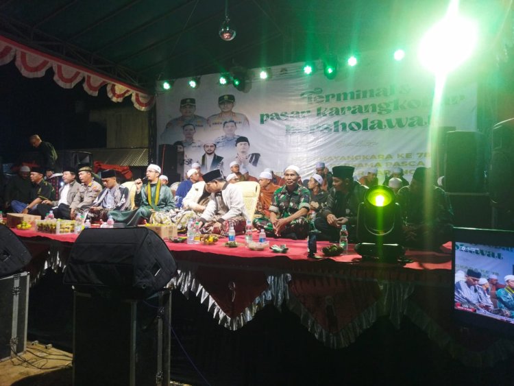 Mewakili Danramil Peltu Teguh Rahayu Hadiri Majelis Sholawat Nabi Dalam Rangka HUT Polri Ke 78