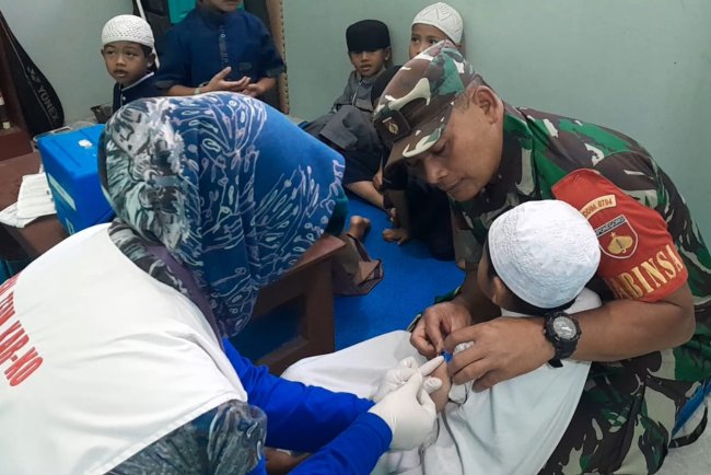 Babinsa Koramil 04/Karangkobar Dampingi Pelaksanaan BIAS di SD Ibnu Mas'ud