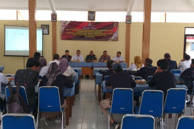 Danramil Wanadadi Hadiri Rapat Pleno Terbuka Rekapitulasi Daftar Pemilih Hasil Pemutakhiran