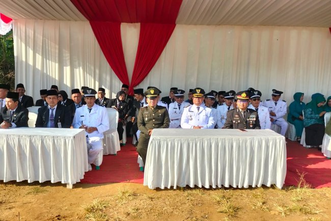 Koramil 11/Punggelan Ikuti Upacara HUT RI ke-79 di Kecamatan Punggelan 