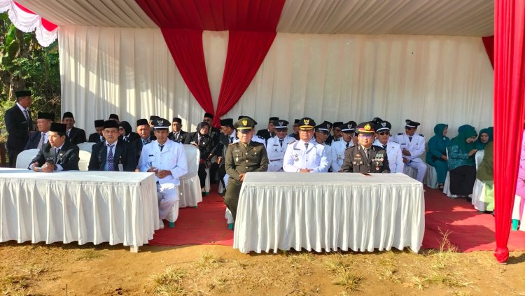 Koramil 11/Punggelan Ikuti Upacara HUT RI ke-79 di Kecamatan Punggelan 