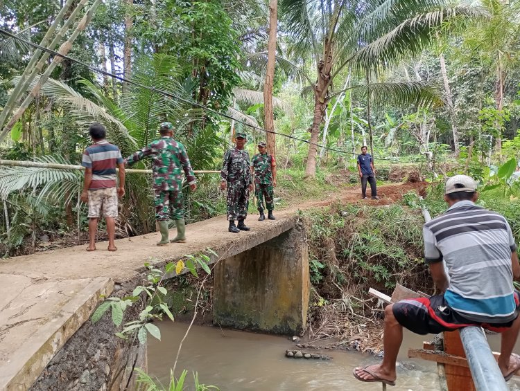 Danramil 15 Rakit Pantau Kondisi Pompa Air untuk Mendukung Pengairan Sawah