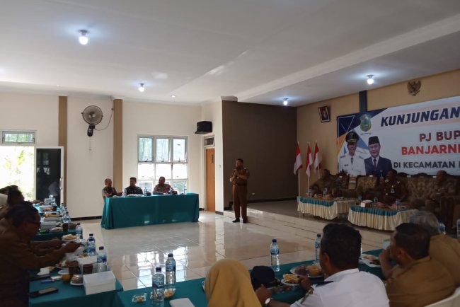 Danramil 11 Punggelan Dampingi Kunjungan Kerja Pj Bupati Banjarnegara