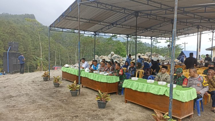 Babinsa Hadiri Tasyakuran Perbaikan Pipa Penyaluran Air di PLTM Gunung Wugul