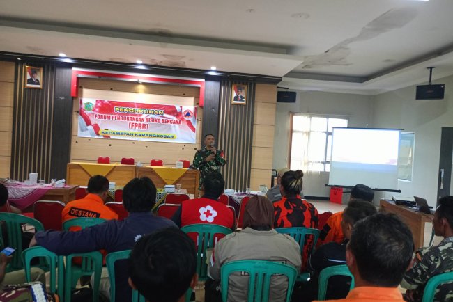 Mewakili Danramil Serka Heru Karmanto Hadiri Pengukuhan Forum Pengurangan Resiko Bencana FPRB