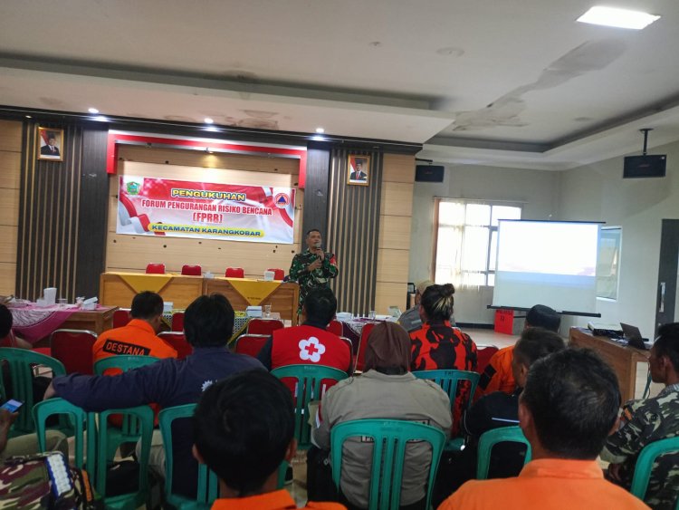 Mewakili Danramil Serka Heru Karmanto Hadiri Pengukuhan Forum Pengurangan Resiko Bencana FPRB