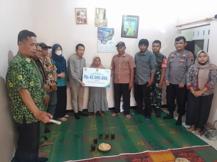 Babinsa Dampingi Penyerahan Santunan Jaminan Kematian BPJS Ketenagakerjaan