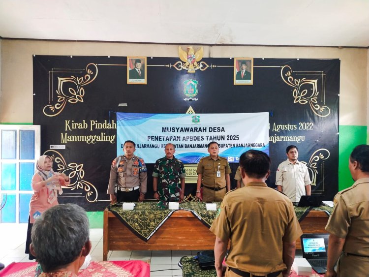Batuud Koramil 13 Banjarmangu Hadiri Musyawarah Desa Penetapan APBDes Tahun 2025
