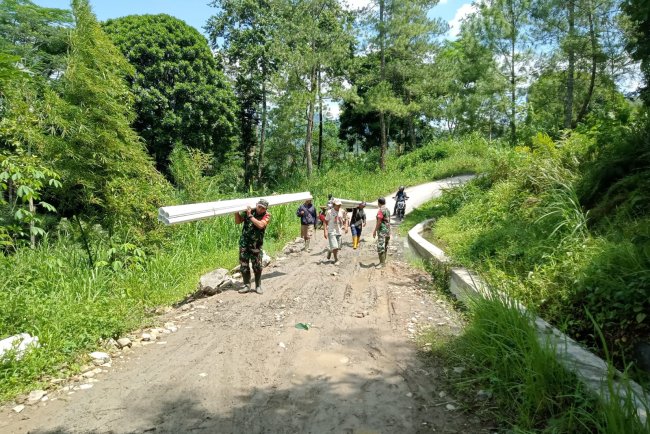 Danramil 18 Pagentan Kawal Program Pipanisasi untuk Ketahanan Pangan