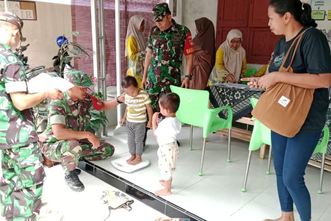 Koramil 02 Klampok Dukung Program Pencegahan Stunting