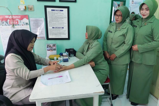 Peringati HUT ke-79 Persit Kartika Candra Kirana Cabang XIX Gelar Medical Check-Up dan USG Mammae