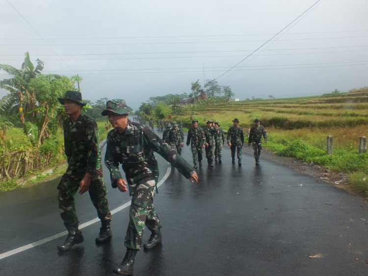 Uji Ketahanan Fisik Prajurit Kodim 0704/Banjarnegara Gelar Latihan Hanmars