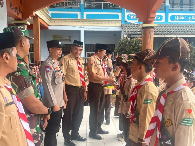 Mewakili Danramil Babinsa Hadiri Pelantikan Pramuka Siaga Garuda Kwartir Ranting Kecamatan Karangkobar