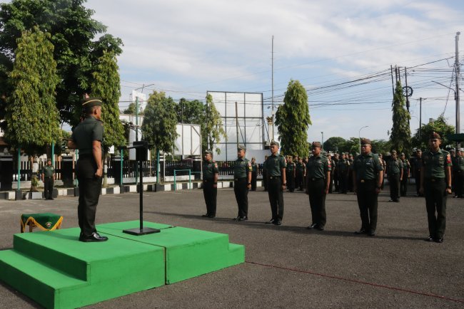 Dandim Banjarnegara Pimpin Korp Raport Kenaikan Pangkat Momentum Syukur dan Motivasi di Awal April