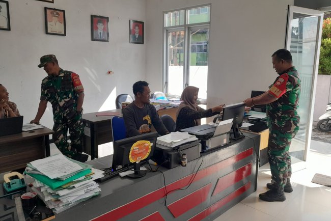 Terlaksananya Pembinaan Teritorial Babinsa Koramil 04/Karangkobar Giat Puldata Ter