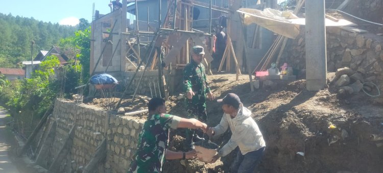Danramil 06 Kalibening Bantu Pembangunan RTLH
