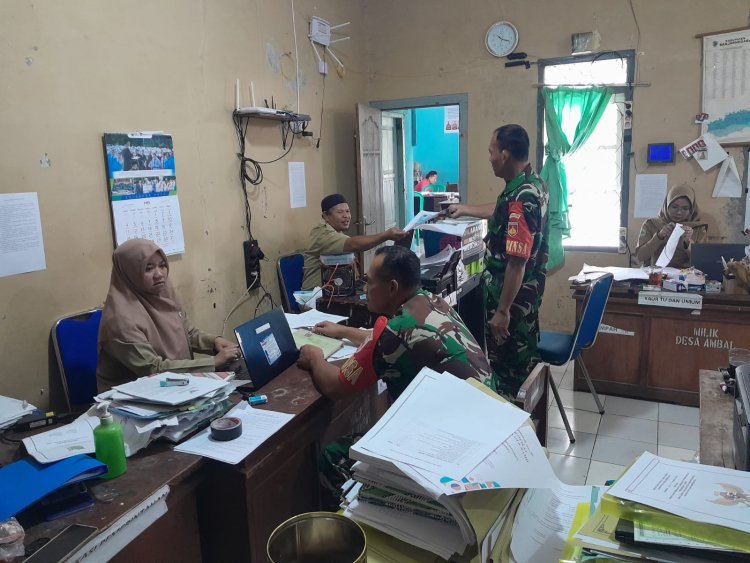 Babinsa Koramil 04 Karangkobar Giat Puldata Ter Di Kantor Desa Ambal