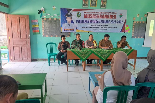 Mewakili Danramil Babinsa Koramil 04 Karangkobar Hadiri Musrenbangdes