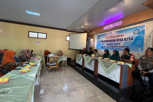 Babinsa Koramil 04/Karangkobar  Menghadiri Sosialisasi Pengembangan Desa B2SA Desa Purwodadi