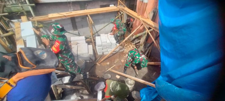 Danramil 06 Kalibening Pimpin Pelaksanaan RTLH di Desa Sirukun