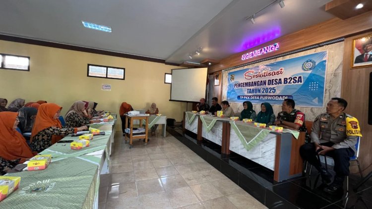 Babinsa Koramil 04/Karangkobar  Menghadiri Sosialisasi Pengembangan Desa B2SA Desa Purwodadi