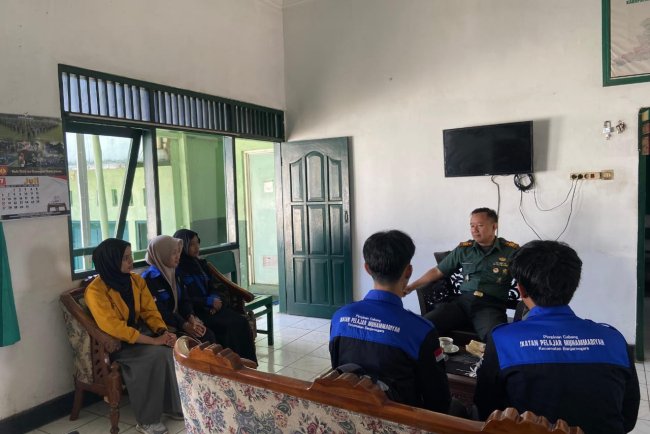 Komandan Koramil Terima Audiensi Dari Ikatan Pelajar Muhammadiyah Banjarnegara