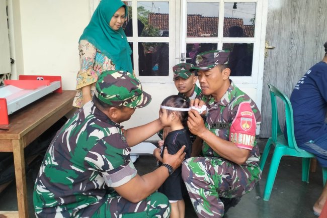 Koramil 02 Klampok Dampingi Pengetasan Stunting