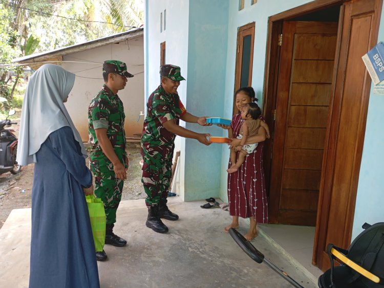 Koramil Wanadadi Pendampingan Salurkan PMT Fokus Tangani Balita Stunting Bumil KEK dan Anak Penyakit Bawaan