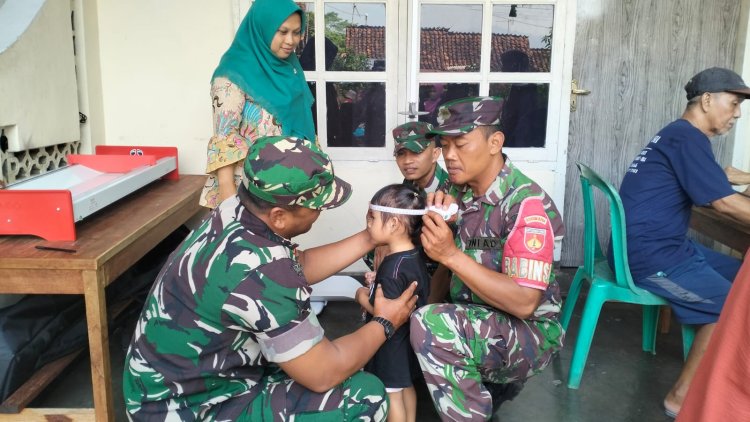 Koramil 02 Klampok Dampingi Pengetasan Stunting