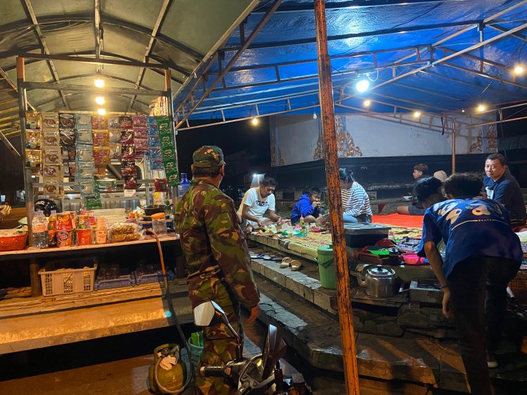 Jaga Kamtibmas Wilayah mAnggota Koramil 01 Banjarnegara Rutin Patroli Malam