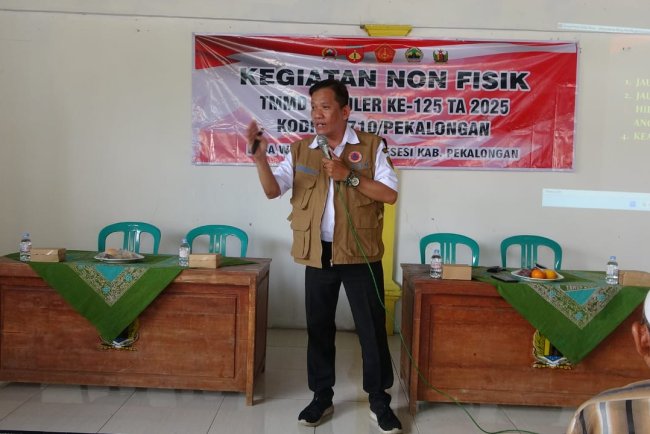 Sasaran Non Fisik TMMD, BPBD Kabupaten Pekalongan Berikan Penyuluhan Mitigasi Bencana Kepada Warga Desa Windurojo