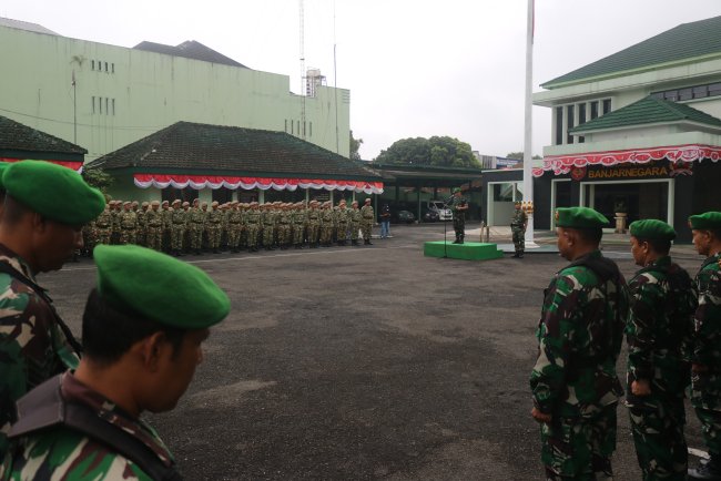 Apel Gelar Pasukan Kodim 0704 Banjarnegara Antisipasi Potensi Unjuk Rasa Buruh
