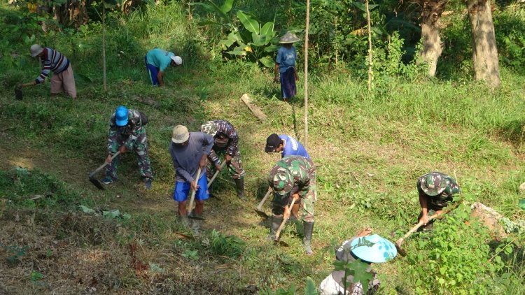 TMMD Reguler ke-125 Kodim 0710 Pekalongan Siapkan Lahan Penghijauan di Desa Windurojo