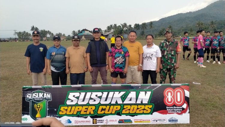 Babinsa Mewakili Danramil Bersama Forkompinca Hadiri Jalannya Pertandingan Sepak Bola