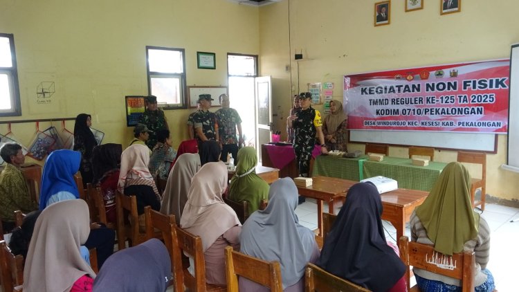 Tim Wasev Mabesad Tinjau Pelaksanaan TMMD Reguler Ke-125 Kodim 0710/Pekalongan di Desa Windurojo 
