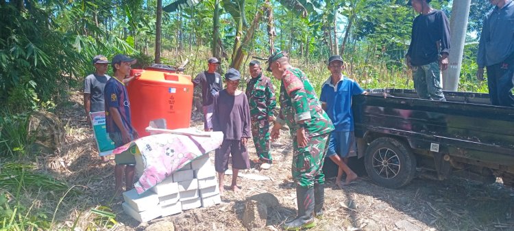 Satgas TMMD Reguler ke-125 Kodim 0710/Pekalongan Mulai Kerjakan Program Pipanisasi di Dukuh Leles, Desa Windurojo