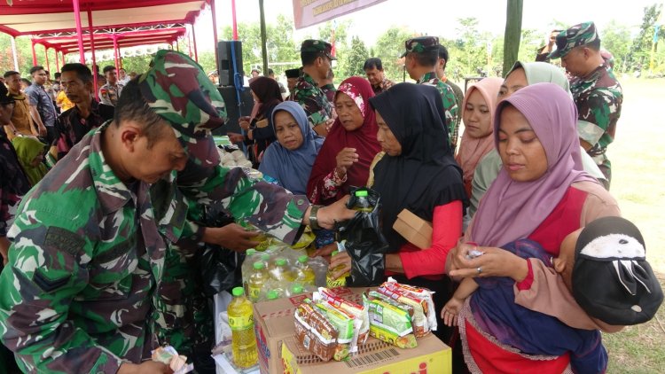 Bazar Pangan Murah Warnai Penutupan TMMD Reguler ke-125 di Windurojo, Brigjen TNI Zainul Bahar Tinjau Langsung
