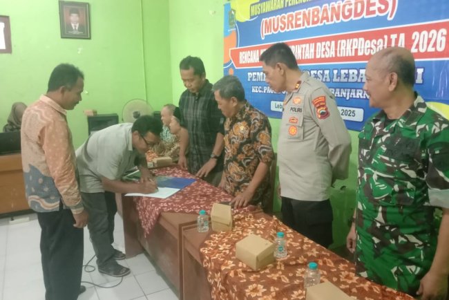 Danposramil Pagedongan Hadiri Kegiatan Musrenbangdes Lebakwangi