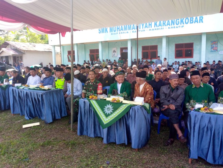 Mewakili Danramil Serka Heru Karmanto Menghadiri Tablig Akbar  Di SMK Muhamadiyah Karangkobar