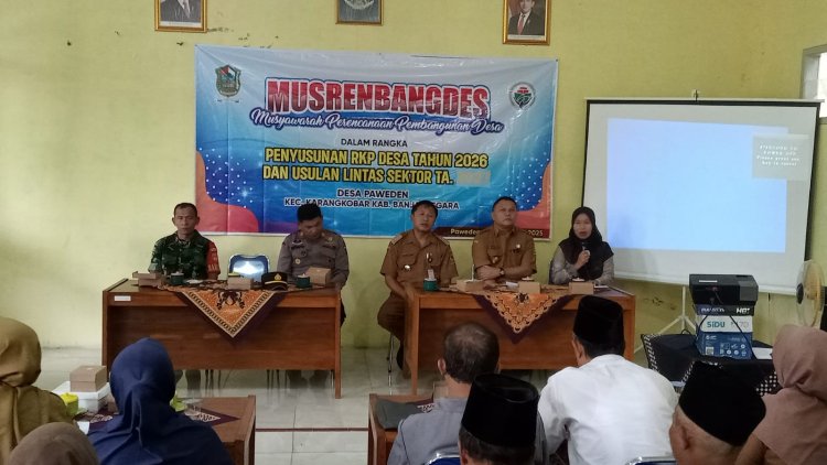 Mewakili Danramil Babinsa Koramil 04 Karangkobar Hadiri Musrenbang Desa Paweden