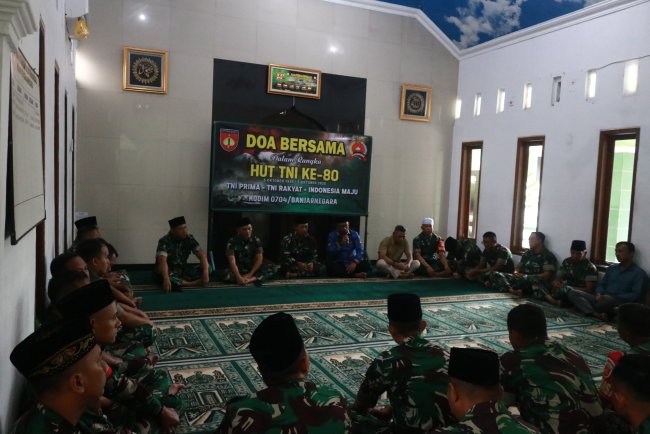 Doa Bersama Warnai Peringatan HUT ke-80 TNI di Kodim Banjarnegara