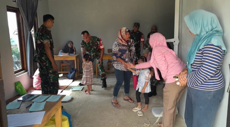Untuk Meningkatkan Kesehatan Pada Anak Dan Balita Babinsa Dampingi Kegiatan Posyandu Balita