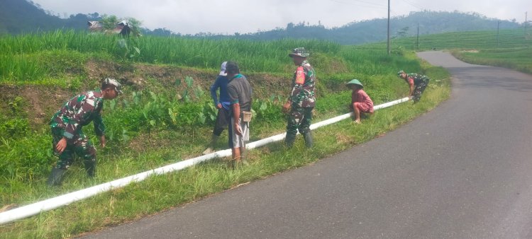 Danramil 06 Kalibening Kawal Program Pipanisasi untuk Ketahanan Pangan