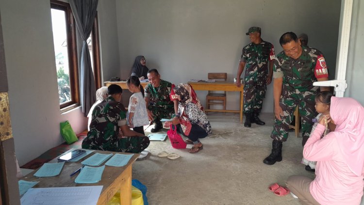 Untuk Meningkatkan Kesehatan Pada Anak Dan Balita Babinsa Dampingi Kegiatan Posyandu Balita