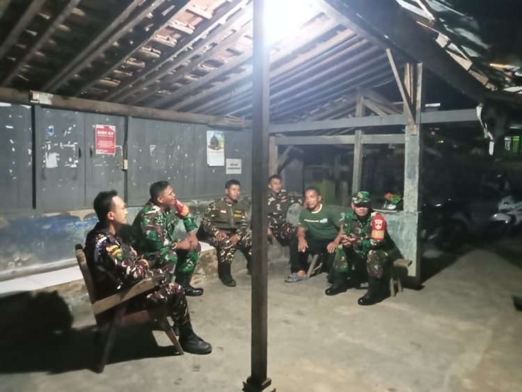 Babinsa Madukara Bersama Kokam Wujud Sinergi Jaga Kamtibmas