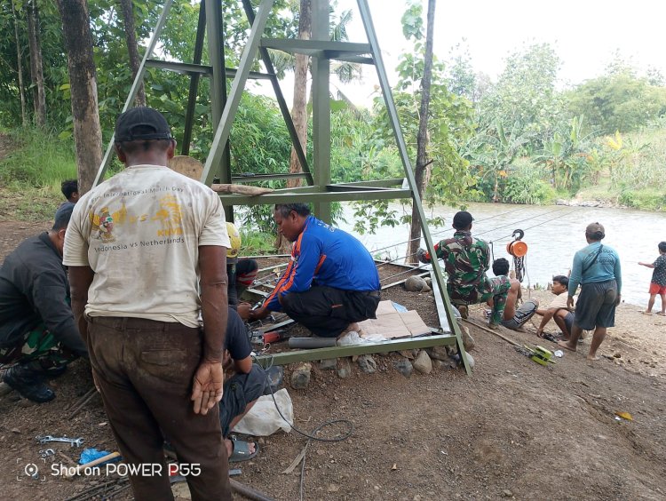 Prajurit Kodam IV/Diponegoro bersinergi hadirkan Jembatan bagi Warga Kalikurmo